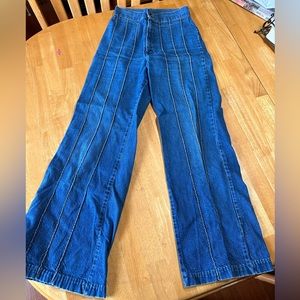 Vintage Super High Rise High Waisted Flare Bootcut 70s Levi Blue Jeans